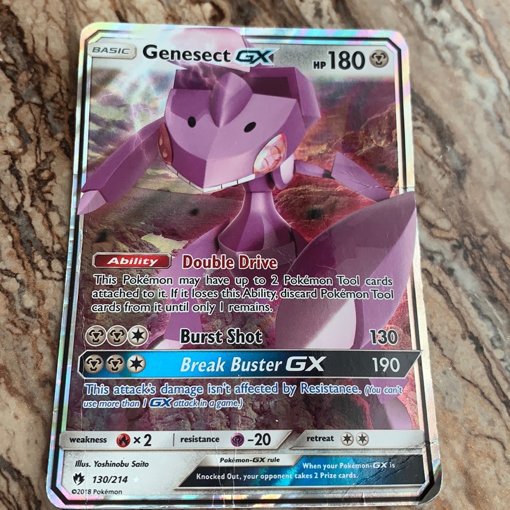 Genesect GX Pokémon trading card